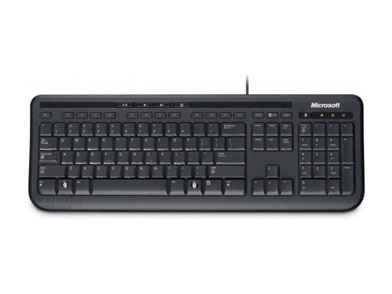 (N) Klawiatura Microsoft Wired Keyboard 600 Black | Akcesoria Sns-Brigh10